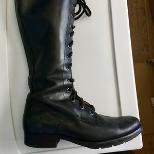 Frye Melissa Tall Lace Boot 8.5 Black